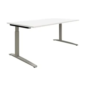 Písací stôl, biela / strieborná eurokraft pro #3730071