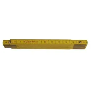 Meter skladací drevený PROFI, CE, žltý, 1 m