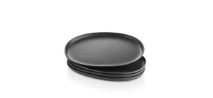 Oválny tanier Nordic Kitchen 31 cm, set 4 ks, čierny - Eva Solo