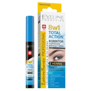 Eveline Cosmetics Total Action korektor na obočie s henou 8 v 1 10 ml #138134
