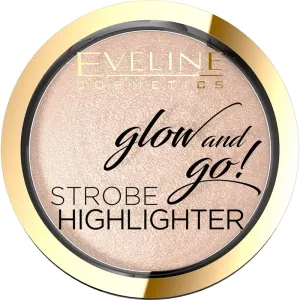 Eveline Glow And Go! Strobe Highlighter 01 Champagne púder pre zjednotenú a rozjasnenú pleť 8,5 g