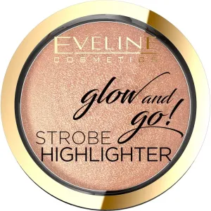 Eveline Glow And Go! Strobe Highlighter 02 Gentle Gold púder pre zjednotenú a rozjasnenú pleť 8,5 g