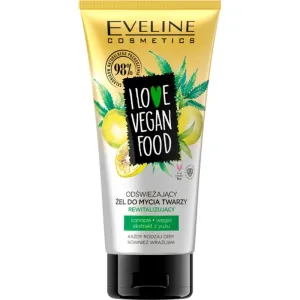 Eveline I Love Vegan Food Refreshing and revitalizing Face Wash Gel čistiaci gél pre všetky typy pleti 150 ml