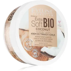 Eveline Cosmetics Extra Soft Bio Coconut výživný telový krém pre suchú až veľmi suchú pokožku s kokosovým olejom 175 ml