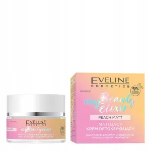 Eveline My Beauty Elixir Mattifying and Detoxifying Face Cream Peach Matt detoxikačný krém pre mastnú pleť 50 ml