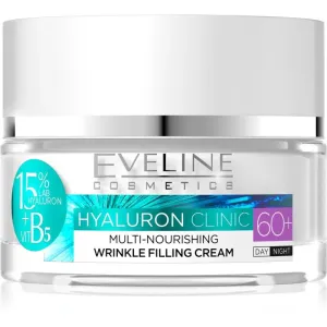 Eveline Cosmetics Hyaluron Clinic výživný regeneračný denný a nočný krém pre zrelú pleť 60+ 50 ml #129386