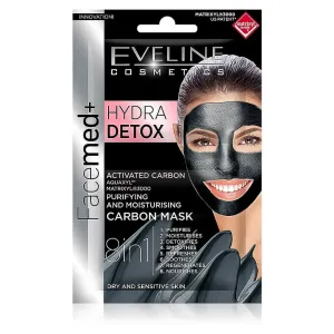 Eveline Cosmetics Facemed+ Čistiaca hydratačná maska s aktívnym uhlím Hydra Detox 8v1 2 x 5 ml
