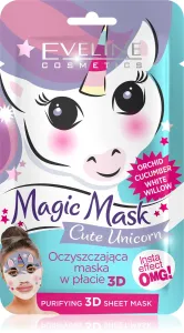 Eveline Cosmetics Magic Mask Cute Unicorn textilná 3D hĺbkovo čistiaca maska