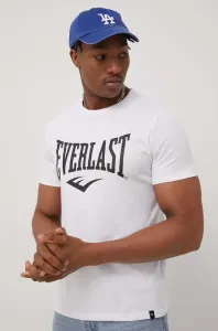 Bavlnené tričko Everlast biela farba, s potlačou