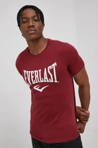 Bavlnené tričko Everlast bordová farba, s potlačou #6787035