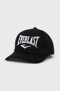 Bavlnená čiapka Everlast čierna farba, s nášivkou #209932