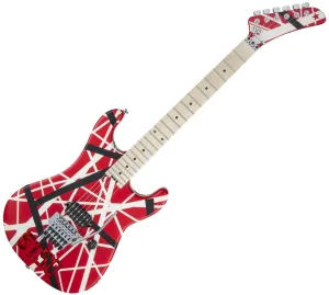 EVH Striped Series 5150 MN Red Black and White Stripes #6098142