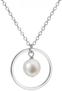 Evolution Group Strieborný náhrdelník s pravou perlou Pavona 22018.1 (retiazka, prívesok)