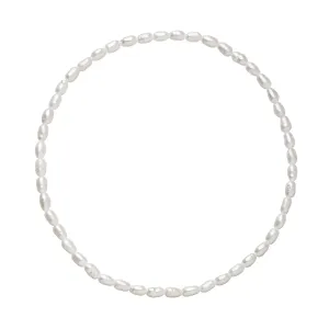 Perlový náramok z pravých riečnych perál biely 23005.1