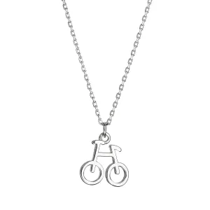 Strieborný náhrdelník s príveskom bicykel 62004