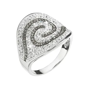 Strieborný prsteň s kryštálmi Swarovski bielo-šedý 35052.3 bl.diamond
