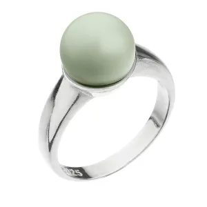 Strieborný prsteň s perlou pastelovo zelený 35022.3 pastel green #1446580