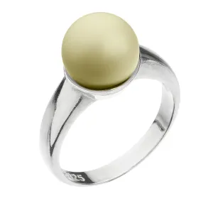 Strieborný prsteň s perlou pastelovo žltý 35022.3 #1446586