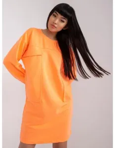 Dámske šaty s vreckami CARARRA oranžové