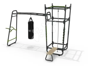 Multifunkčné fitness centrum GetSet Powerstation PS510 Exit Toys s boxovacím vrecom bradlami lavičkou a lanom na šplhanie
