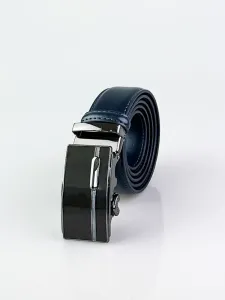 Štýlový modrý pánsky opasok s čiernou prackou PA3-23-58, Obvod pásu/celková dĺžka opasku 110cm/127cm