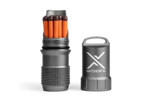 Vodotesné puzdro na zápalky MATCHCAP XL™ Exotac® – Gunmetal (Farba: Gunmetal)