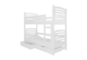 Expedo Detská poschodová posteľ OSINA, 180x75, biela