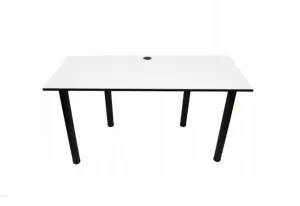 Expedo Počítačový herný stôl CODE BIG, 160x73-76x80, biela/čierne nohy