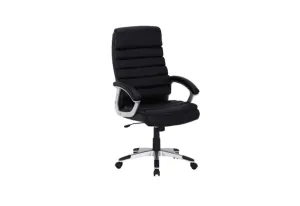 Expedo Kancelárska stolička NATALI Q-087, 66x115x50, čierna ekokoža