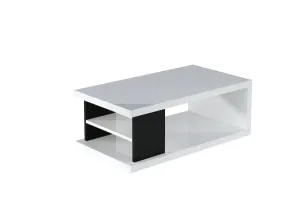 Expedo Konferenčný stolík KELLY, 110x41x60, biela/čierna lesk