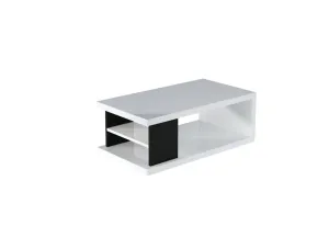 Expedo Konferenčný stolík KELLY, 110x60x41, biela/čierna mat