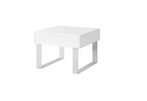 Expedo Konferenčný stolík malý BRINICA, 63,5x45x63,5, biela/biely lesk #4046718