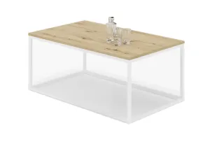 Expedo Konferenčný stolík RISA, 100x43x60, biela/dub artisan