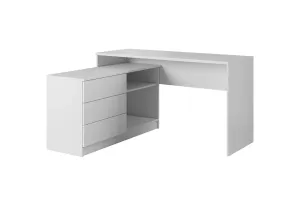 Expedo Písací stôl METI 138,2x76x50,4, biela