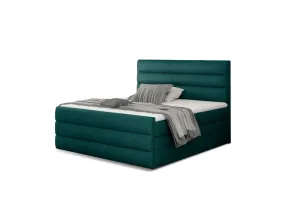 Expedo Čalúnená posteľ boxspring CARAMELLA + topper, 160x200, monolith 37