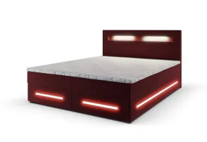 Expedo Čalúnená posteľ boxspring MINOR + topper, 160x200, monolith 59