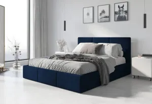 Expedo Čalúnená posteľ NICKY, 140x200, modrá
