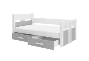 Expedo Detská posteľ BIMA, 80x180, biela/sivá
