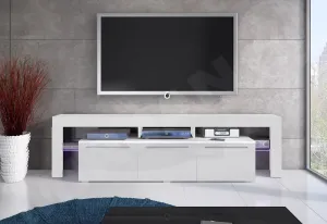 Expedo TV stolík RTV BACON 150 Plus, biela/biely lesk