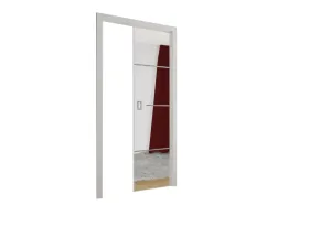 Expedo Posuvné dvere so zrkadlom EVAN 2 + zárubňa dverí, 100x205, biela