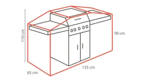 Ochranná plachta na gril (135x110x65 cm)