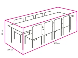 Ochranná plachta na stolovú súpravu (190x260x80)