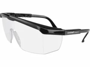 Brýle ochranné čiré, nastavitelná délka nožiček, zorník třídy F proti oděru