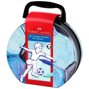 Faber-Castell popisovače s klipom Futbalový kufrík 33 ks (Konektorové fixky Faber Castell)