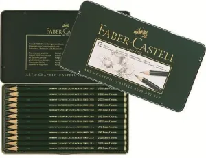 Grafitové ceruzky Faber-Castell Castell 9000 Art v plechovej krabičke, sada 12 ks