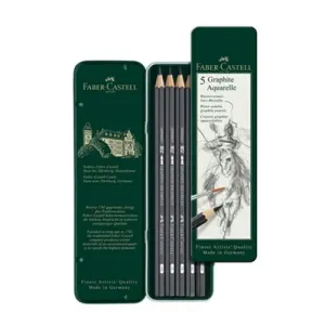 Akvarelová Grafitová Ceruzka Faber-Castell Graphite Aquarelle plechová krabička 5 ks
