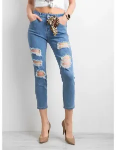 Dámske džínsy s dierami ORIA modré