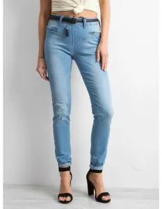 Dámske džínsy s jemným vzorom LIGHT blue