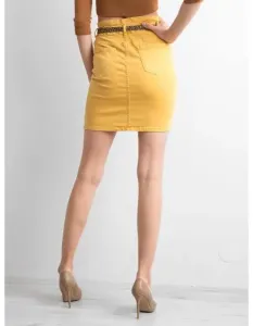 Dámska džínsová sukňa SLIM Yellow