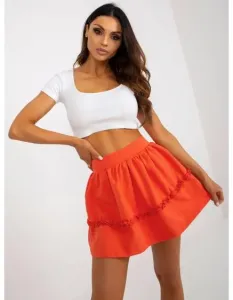 Dámska sukňa mini tepláková KAIRI oranžová